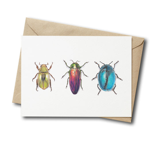 Scarab Beetles Greeting Card