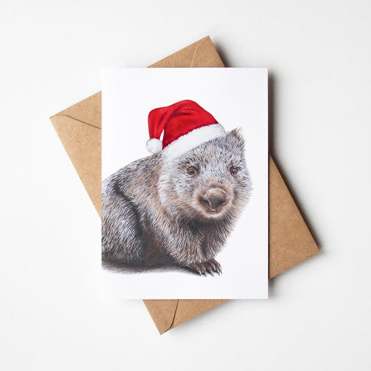 Christmas Wombat Greeting Card