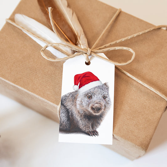 Christmas Wombat Gift Tags - set of 6