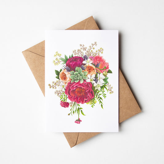 Floral Frenzy Greeting Card