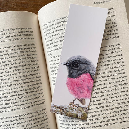 Pink Robin Bookmark