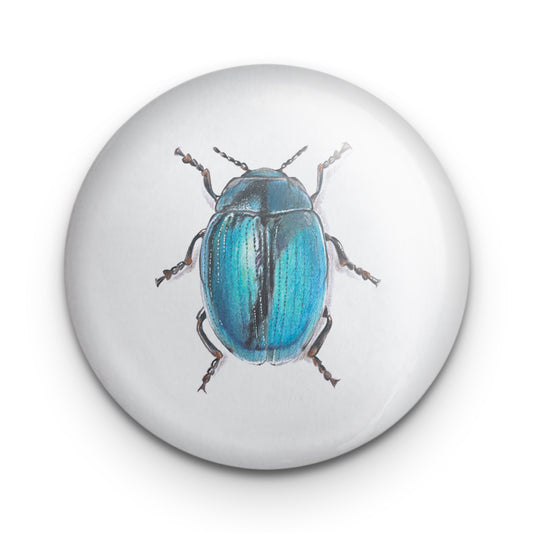 Blue Scarab Beetle Badge